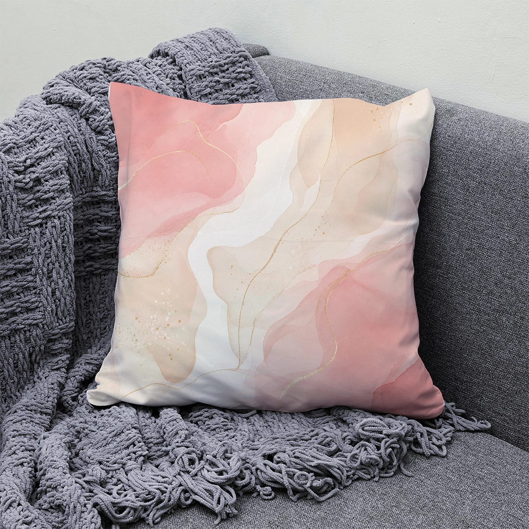 Housse de Coussin Rose Poudré