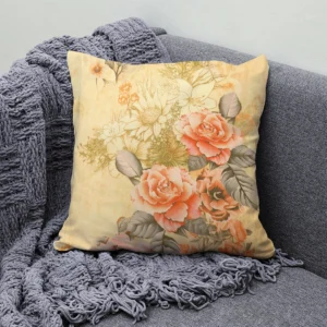housses de coussins fleurs
