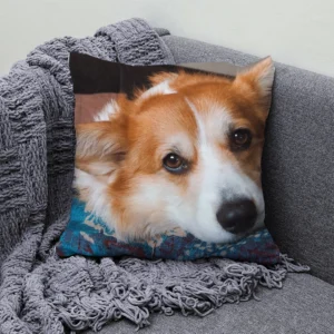 Housse de Coussin Tete de Chien