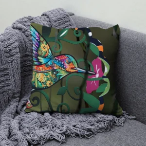 Housse de Coussin Motif Oiseaux