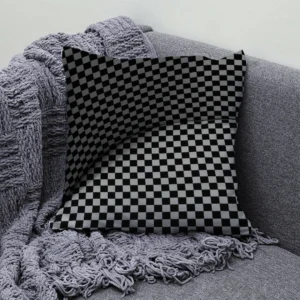 housses de coussins damier