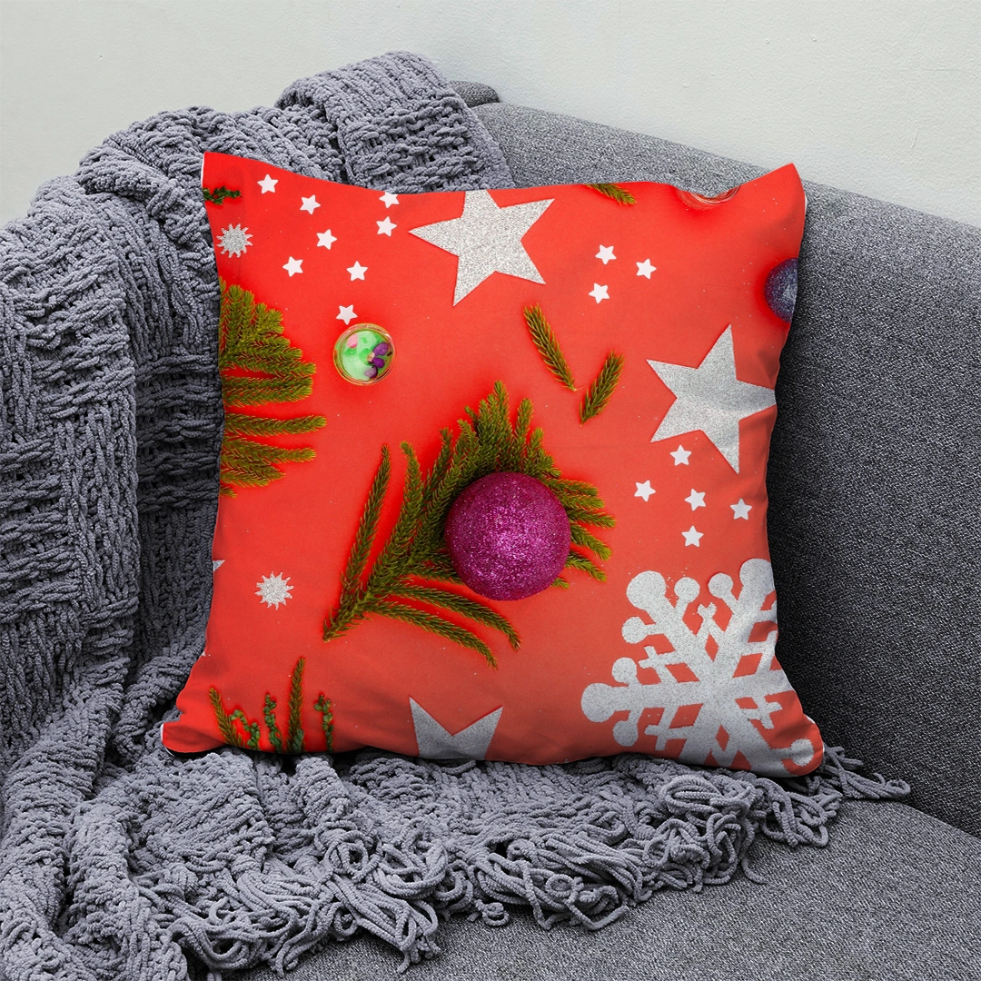 Cadeau Noel Housse de Coussin Atmosphera