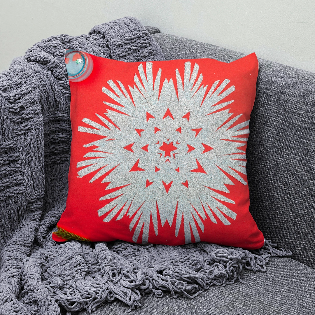 Housse de Coussin Noel Rouge